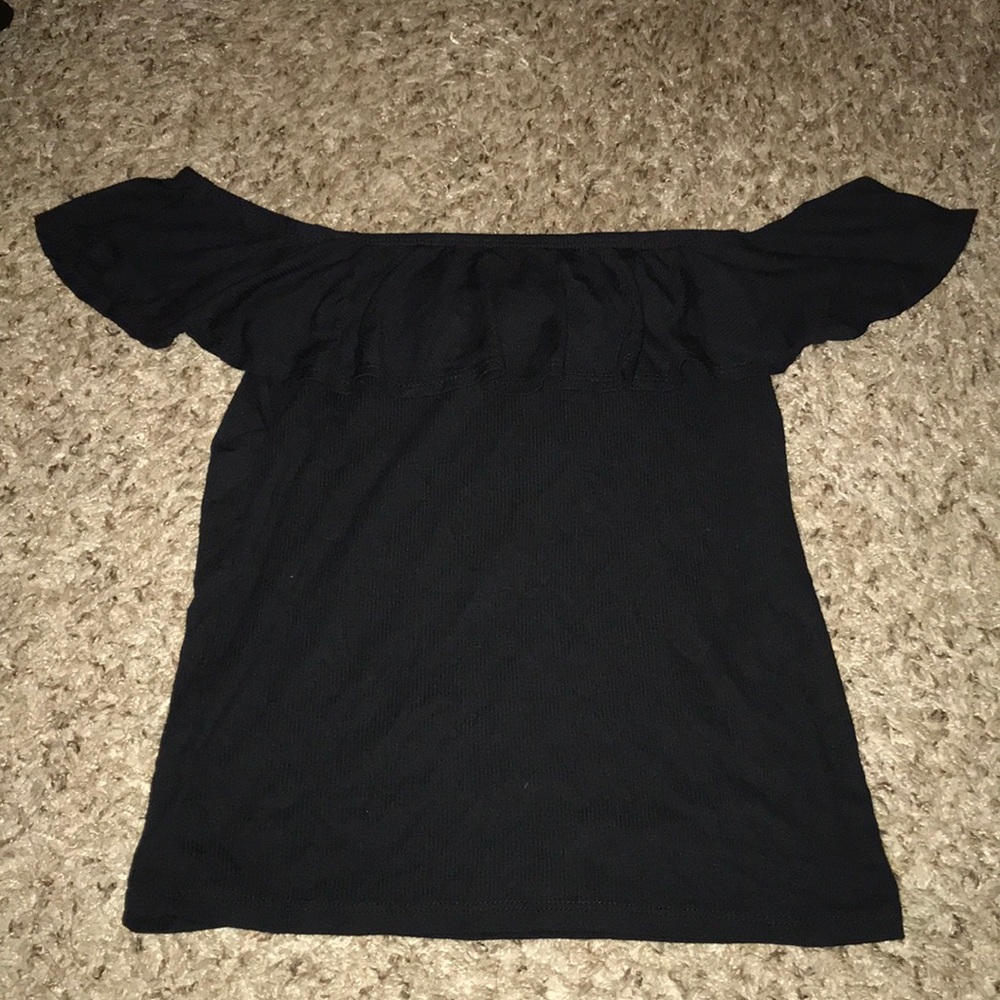 Black Off the Shoulder Shirt